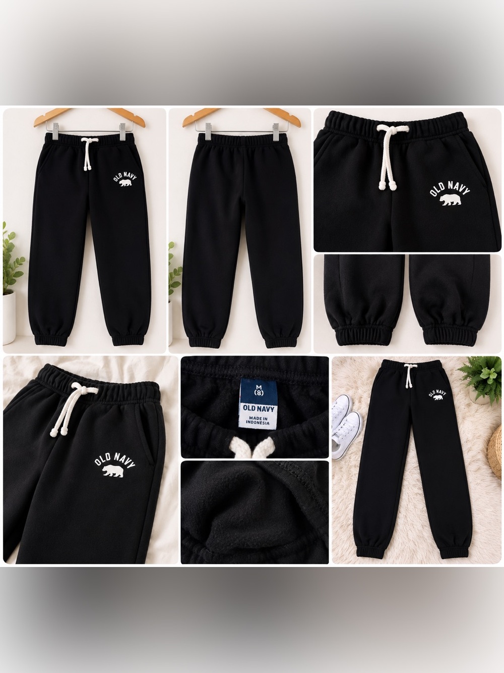 Old Navy Boys Dark Navy Blue Fleece Jogger Sweatpants Size M (8)
